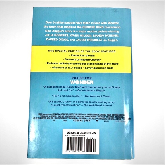 “Wonder” R. J. Palacio (2017, Hardcover) - Picture 2 of 4